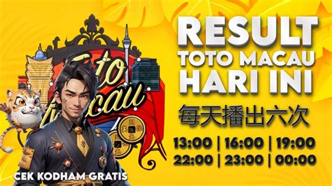 live toto macau 4d|TOTO MACAU OFFICIAL .